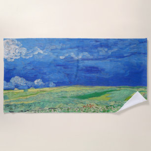 Vincent van Gogh - Wheatfields under Thunderclouds Beach Towel