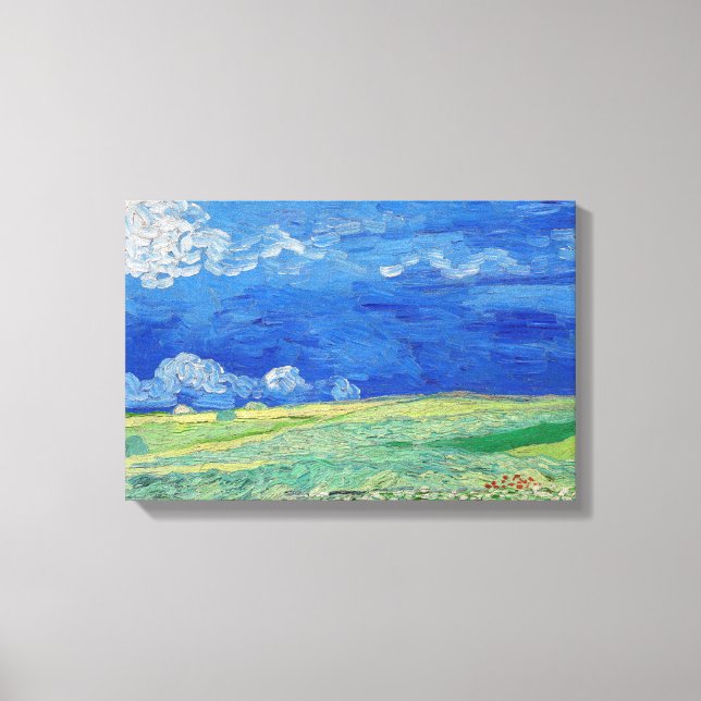 Vincent van Gogh - Wheatfields under Thunderclouds Canvas Print (Front)