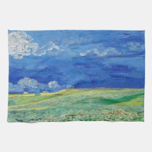 Vincent van Gogh - Wheatfields under Thunderclouds Kitchen Towel