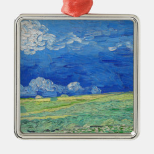 Vincent van Gogh - Wheatfields under Thunderclouds Metal Ornament