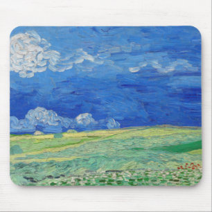 Vincent van Gogh - Wheatfields under Thunderclouds Mouse Pad