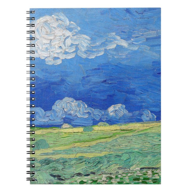 Vincent van Gogh - Wheatfields under Thunderclouds Notebook (Front)