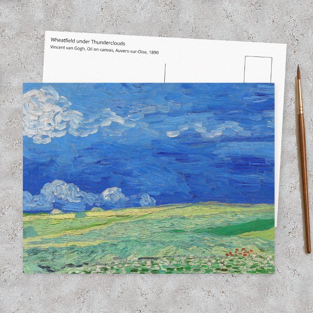 Vincent van Gogh - Wheatfields under Thunderclouds Postcard (Creator Uploaded)