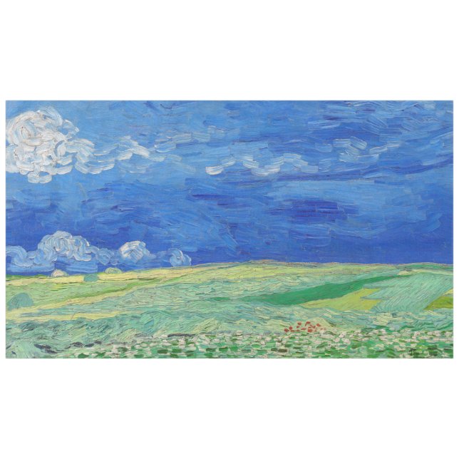 Vincent van Gogh - Wheatfields under Thunderclouds Tablecloth (Front (Horizontal))