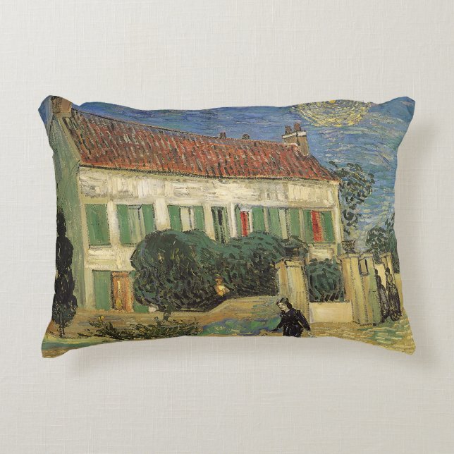 Vincent van Gogh - White House at Night Accent Pillow (Front)