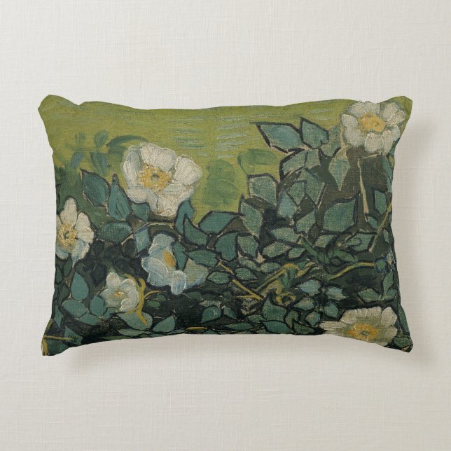 Vincent van Gogh - Wild Roses Accent Pillow (Front)