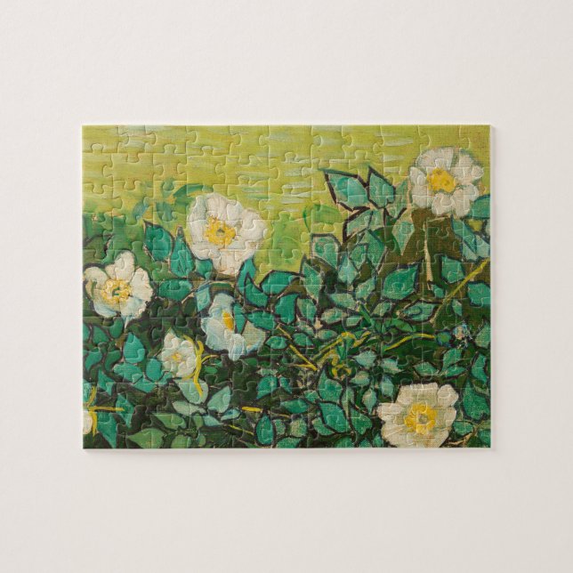Vincent Van Gogh Wild Roses Fine Art Jigsaw Puzzle (Horizontal)
