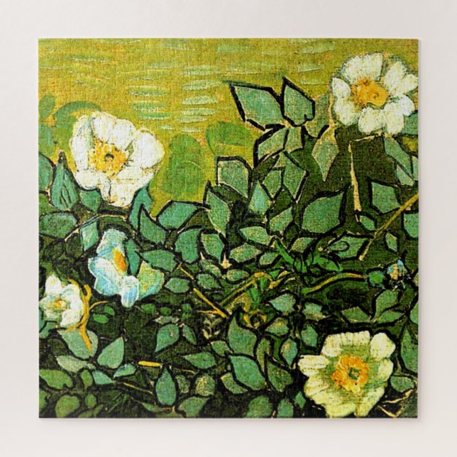 Vincent van Gogh - Wild Roses,  Jigsaw Puzzle (Vertical)