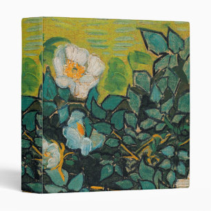 Vincent Van Gogh Wild Roses Vintage Floral Art Binder