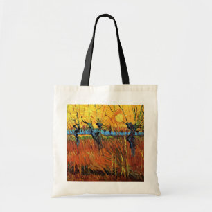 Vincent Van Gogh - Willows At Sunset Fine Art Tote Bag