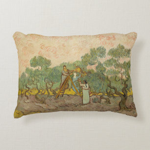 Vincent van Gogh - Women Picking Olives Accent Pillow