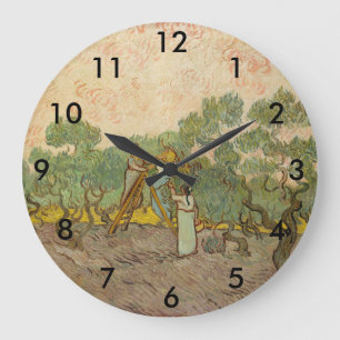 Vincent van Gogh - Women Picking Olives Large Clock