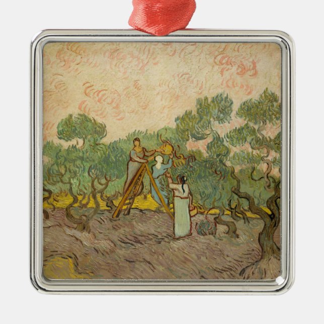 Vincent van Gogh - Women Picking Olives Metal Ornament (Front)