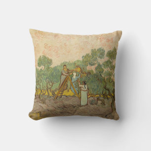 Vincent van Gogh - Women Picking Olives Throw Pillow
