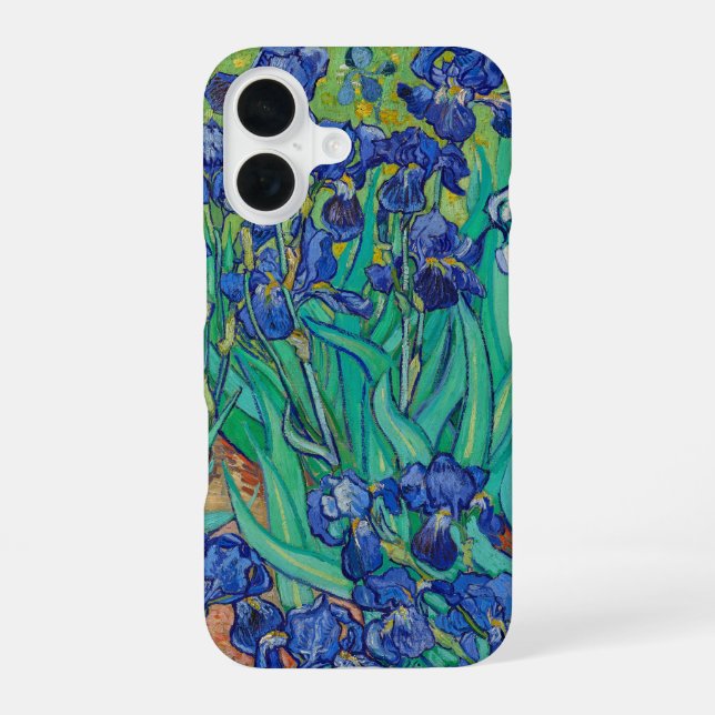 Vincent Van Gogh's Irises iPhone 16 Case (Back)