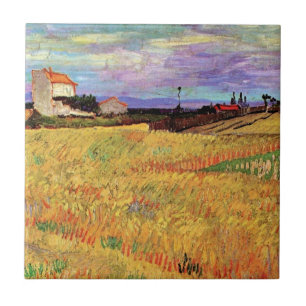 Vincent van Gogh's painting, Wheat Field, Tile