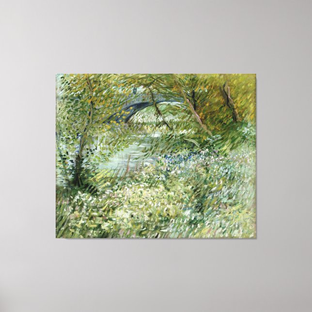 Vincent van Gogh's River Bank in Springtime Canvas Print (Front)