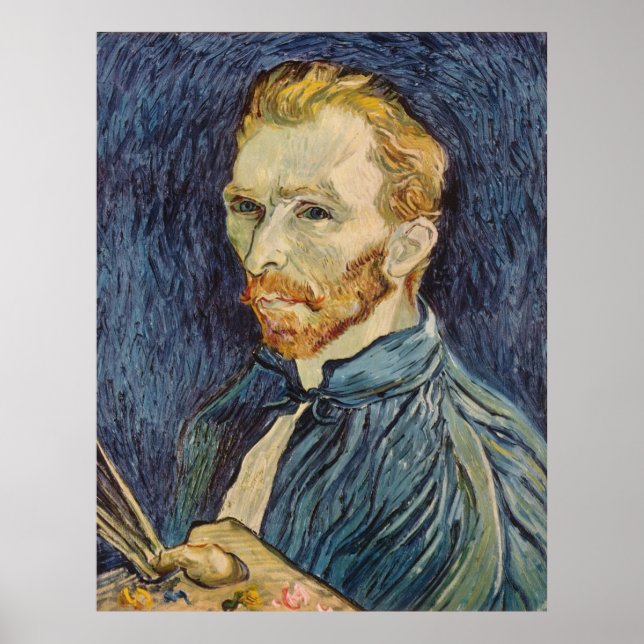 Vincent van Gogh's Self-Portrait, August 1889 Poster (Front)