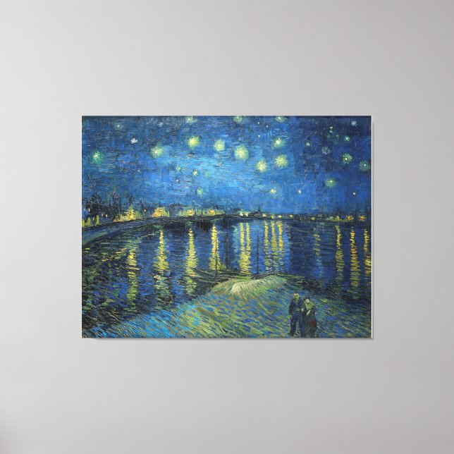 Vincent van Gogh's Starry Night Over the Rhone Canvas Print (Front)