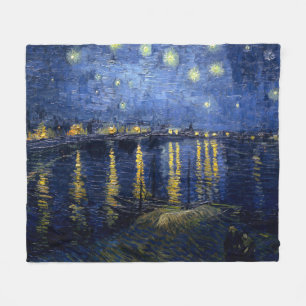 Vincent van Gogh's Starry Night Over the Rhone Fleece Blanket