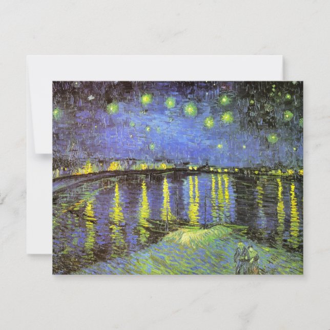 Vincent van Gogh's Starry Night Over the Rhone Invitation (Front)