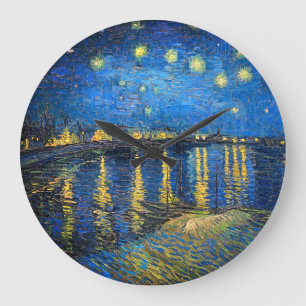 Vincent van Gogh's Starry Night Over the Rhone Large Clock