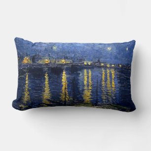 Vincent van Gogh's Starry Night Over the Rhone Lumbar Pillow