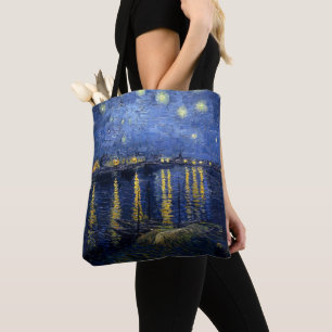 Vincent van Gogh's Starry Night Over the Rhone Tote Bag