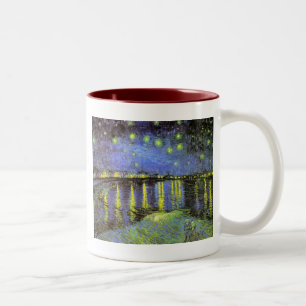 Vincent van Gogh's Starry Night Over the Rhone Two-Tone Coffee Mug