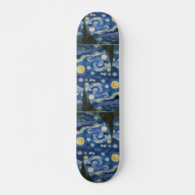 Vincent Van Gogh's Starry Night Skateboard (Front)