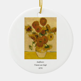 Vincent van Gogh's Sunflowers, 1878 Ceramic Ornament