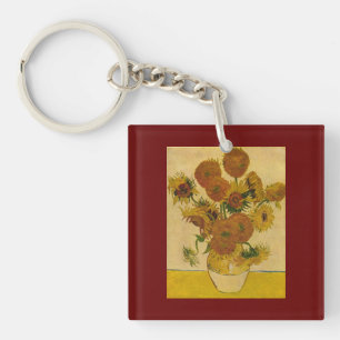 Vincent van Gogh's Sunflowers, 1878 Keychain