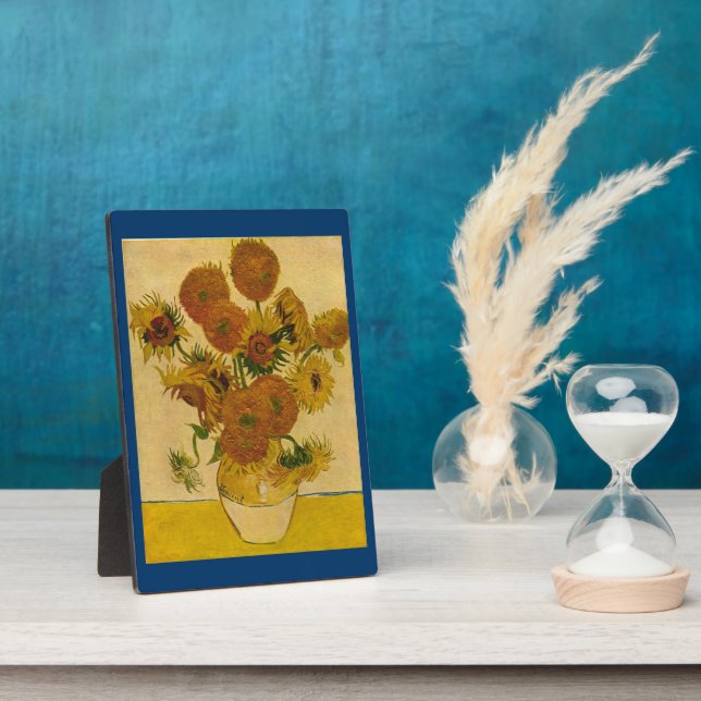 Vincent van Gogh's Sunflowers, 1878 Plaque (Side)