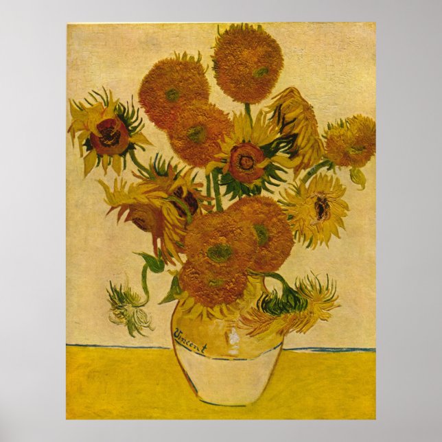 Vincent van Gogh's Sunflowers, 1878 Poster (Front)