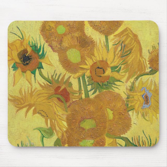 Vincent van Gogh's Sunflowers (1888) Mouse Pad (Front)