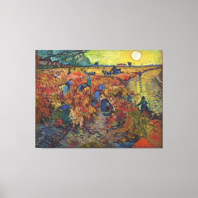 Vincent van Gogh's The Red Vineyard Canvas Print (Front)