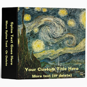 Vincent van Gogh's The Starry Night (1889) Binder