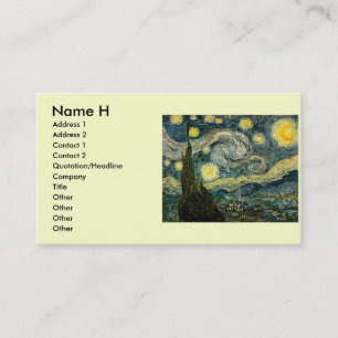 Vincent van Gogh's The Starry Night (1889) Business Card