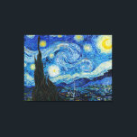 Vincent Van Gogh's The Starry Night (1889) Canvas Print<br><div class="desc">Vincent Van Gogh's The Starry Night (1889)
"The Starry Night" is an iconic painting by the Dutch artist Vincent van Gogh. Created in 1889 during his stay at the psychiatric hospital in Saint-Rémy-de-Provence,  the artwork reflects van Gogh's unique and expressive view of the world around him.</div>
