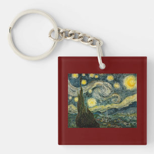 Vincent van Gogh's The Starry Night (1889) Keychain
