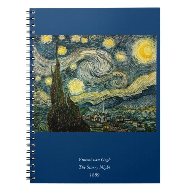 Vincent van Gogh's The Starry Night (1889) Notebook (Front)