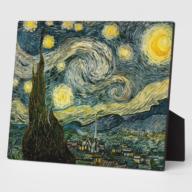 Vincent van Gogh's The Starry Night (1889) Plaque (Side)