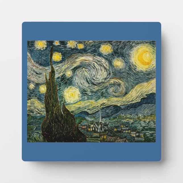 Vincent van Gogh's The Starry Night (1889) Plaque (Front)