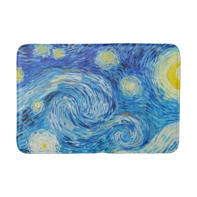 Vincent Van Gogh's The Starry Night Bath Mat (Front)