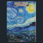 Vincent Van Gogh's The Starry Night Clipboard<br><div class="desc">Immerse yourself in the mesmerizing beauty of Vincent Van Gogh's The Starry Night with this high-quality reproduction art print. Own a piece of art history and let the brilliance of Van Gogh's masterpiece illuminate your surroundings.</div>