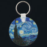 Vincent Van Gogh's The Starry Night Keychain<br><div class="desc">Immerse yourself in the mesmerizing beauty of Vincent Van Gogh's The Starry Night with this high-quality reproduction art print. Own a piece of art history and let the brilliance of Van Gogh's masterpiece illuminate your surroundings.</div>