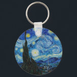 Vincent Van Gogh's The Starry Night Keychain<br><div class="desc">Immerse yourself in the mesmerizing beauty of Vincent Van Gogh's The Starry Night with this high-quality reproduction art print. Own a piece of art history and let the brilliance of Van Gogh's masterpiece illuminate your surroundings.</div>