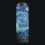 Vincent Van Gogh's The Starry Night Thermal Tumbler<br><div class="desc">Immerse yourself in the mesmerizing beauty of Vincent Van Gogh's The Starry Night with this high-quality reproduction art print. Own a piece of art history and let the brilliance of Van Gogh's masterpiece illuminate your surroundings.</div>