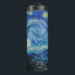 Vincent Van Gogh's The Starry Night Thermal Tumbler<br><div class="desc">Immerse yourself in the mesmerizing beauty of Vincent Van Gogh's The Starry Night with this high-quality reproduction art print. Own a piece of art history and let the brilliance of Van Gogh's masterpiece illuminate your surroundings.</div>