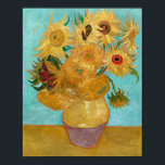 Vincent van Gogh's Vase with Twelve Sunflowers Poster<br><div class="desc">Print of Vincent van Gogh's Vase with Twelve Sunflowers (1888–1889). The vibrant colours bring light and warmth to any room! The perfect art for any wall,  and a perfect gift for all occassions.</div>